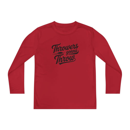Throwers Gonna Throw Youth Long Sleeve Competitor Tee