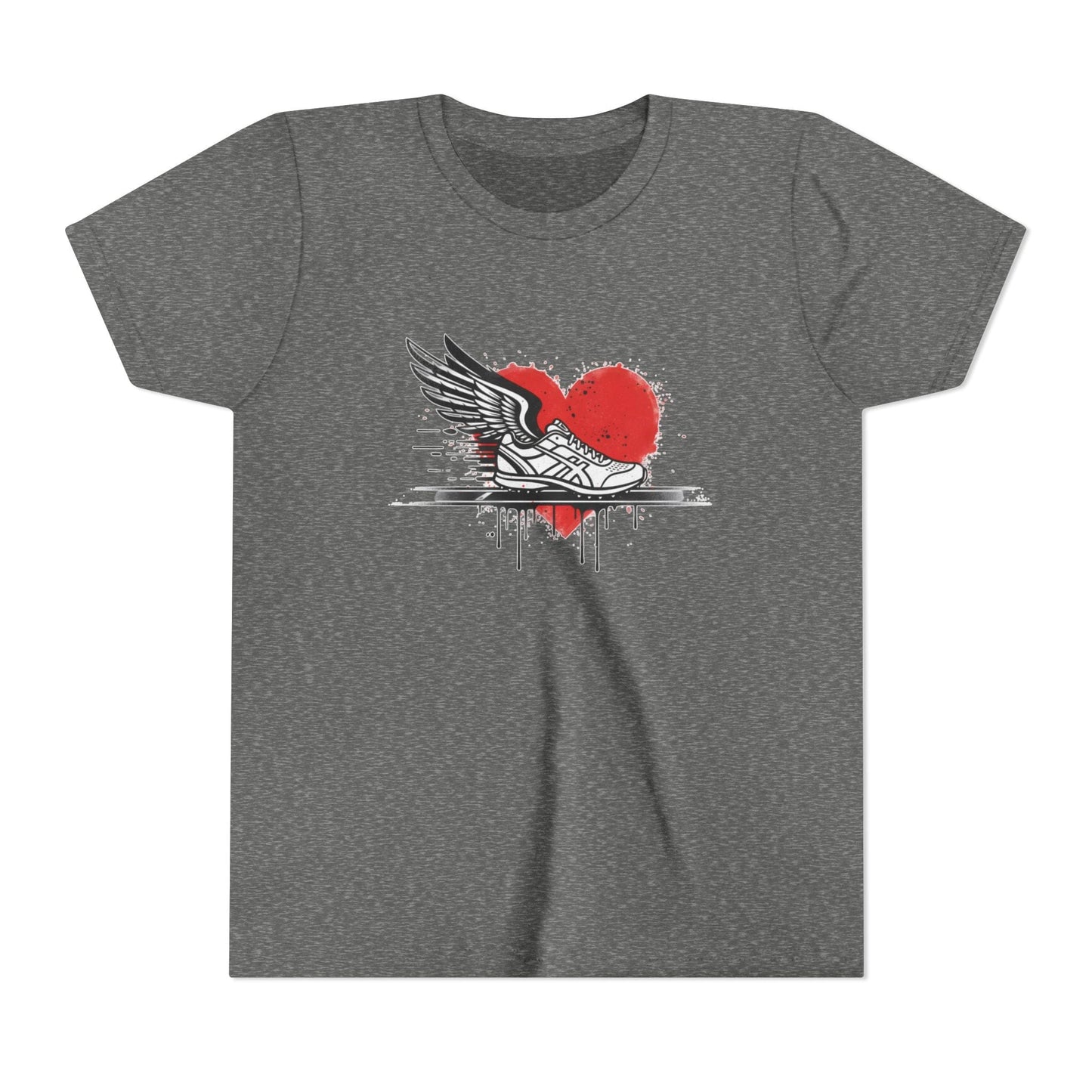 Running Is Her Heartbeat Youth Short Sleeve Tee
