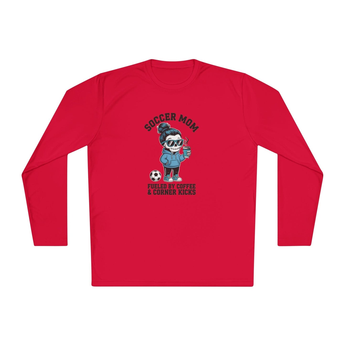 Coffee And Corner Kicks Mom Lightweight Long Sleeve Tee