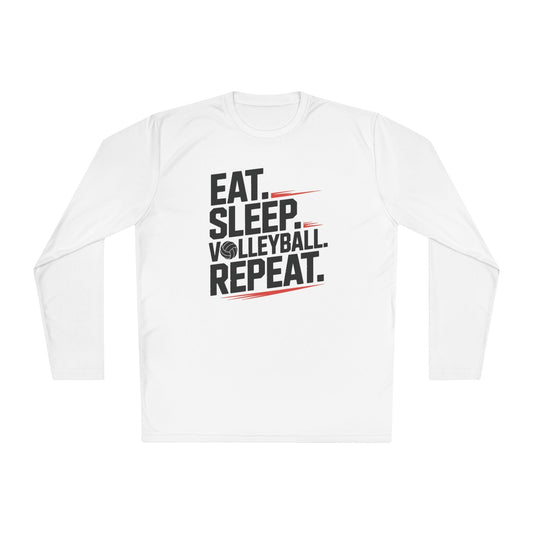 Eat.Sleep.Volleyball.Repeat Lightweight Long Sleeve Tee