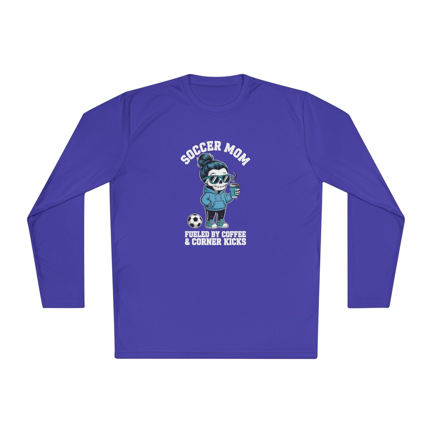 Coffee And Corner Kicks Mom Lightweight Long Sleeve Tee