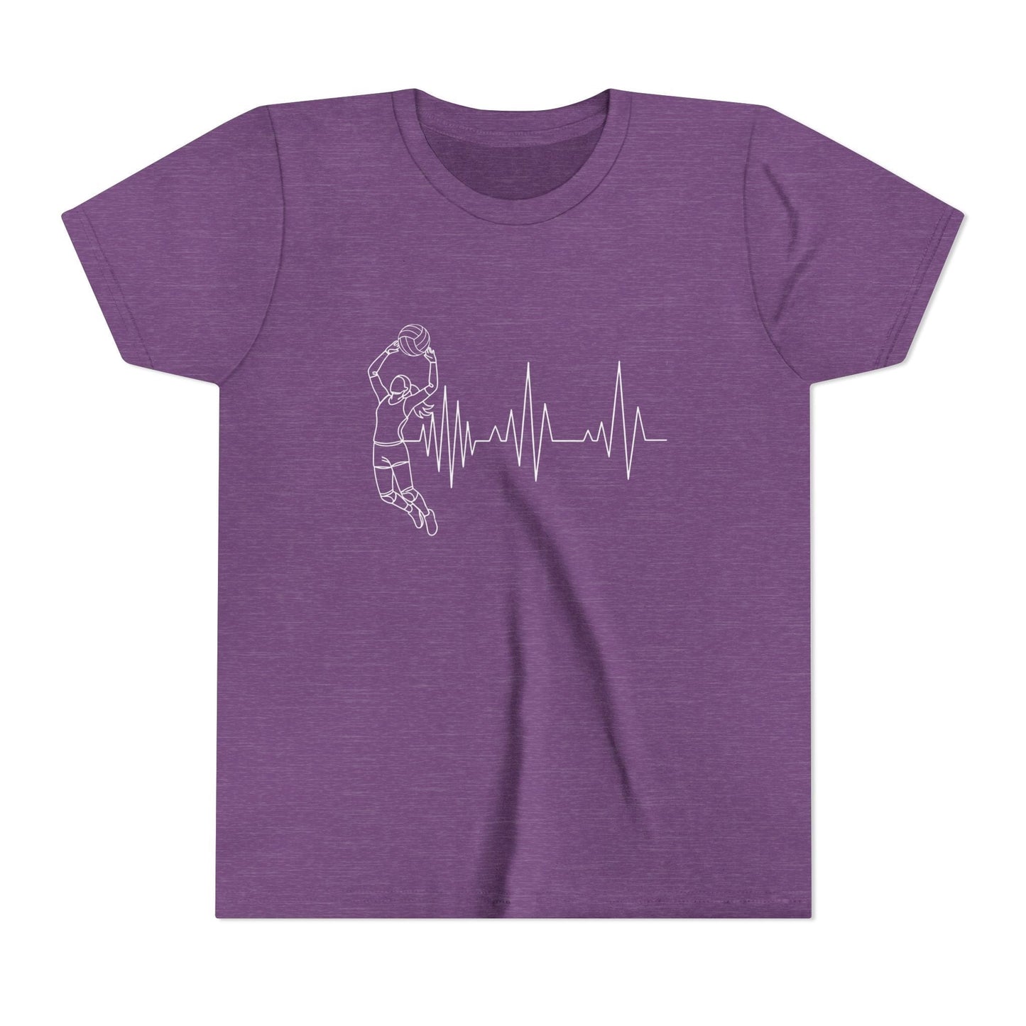 Volleyball Heartbeat Youth Short Sleeve Tee