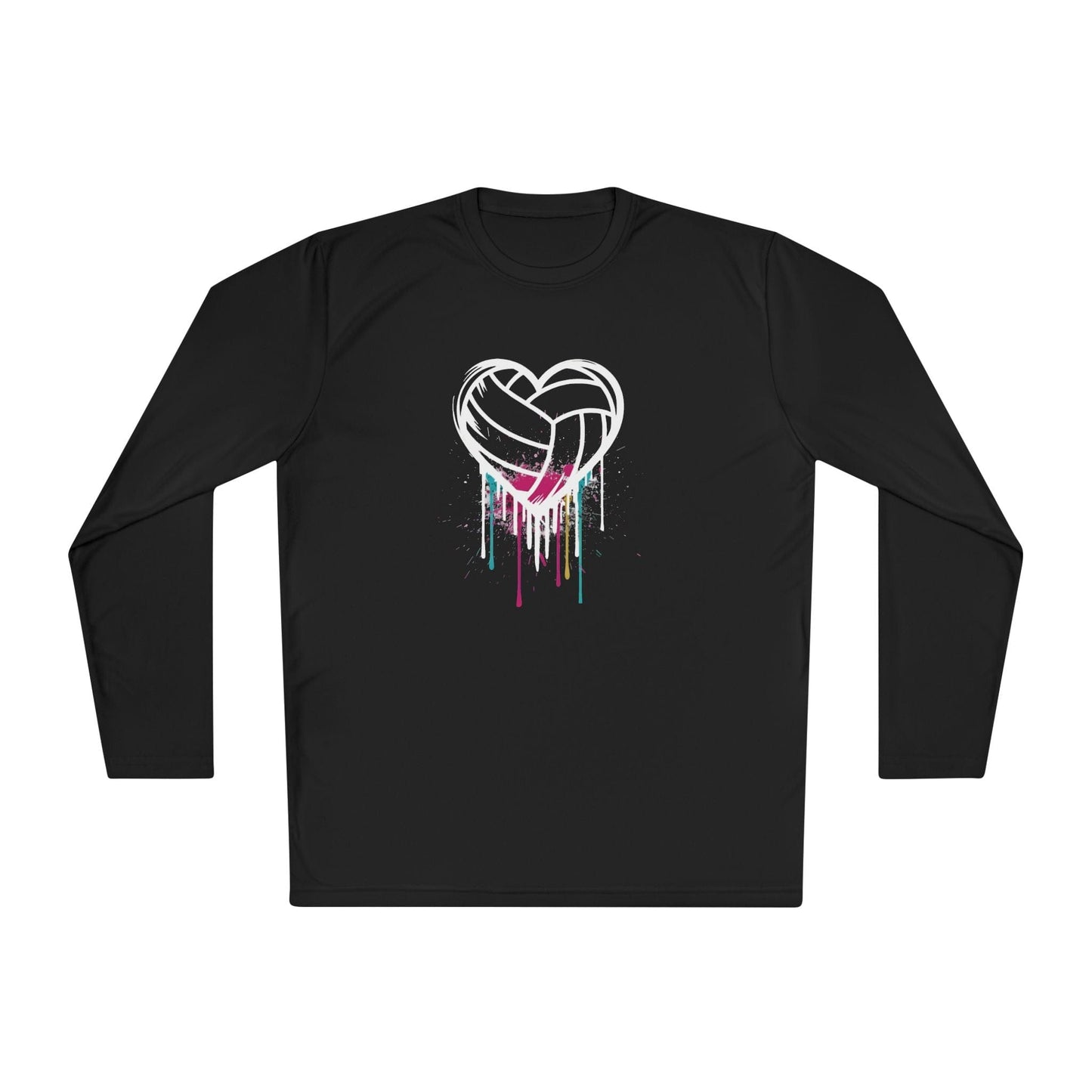 Dripping Volleyball Heart Lightweight Long Sleeve Tee