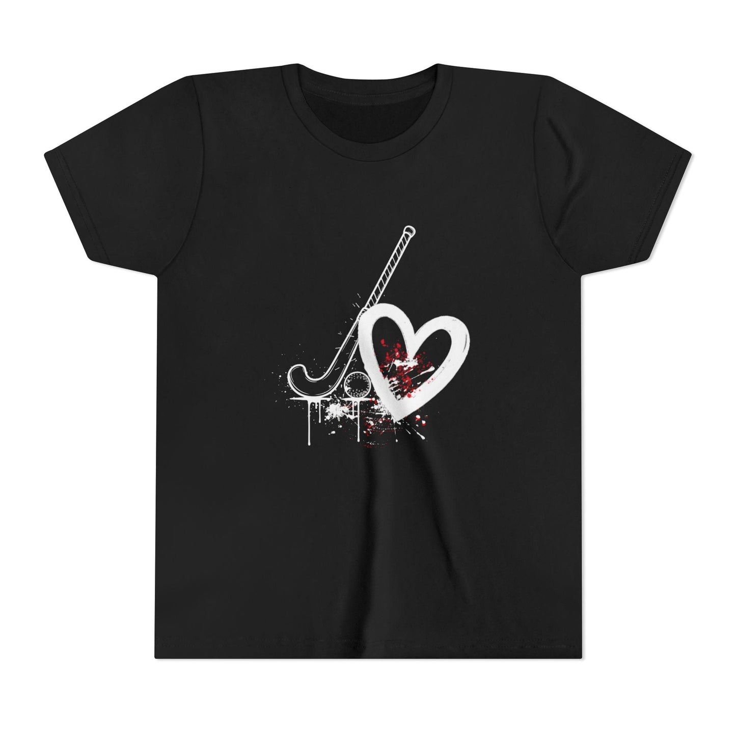 Field Hockey Is Her Heartbeat Youth Short Sleeve Tee