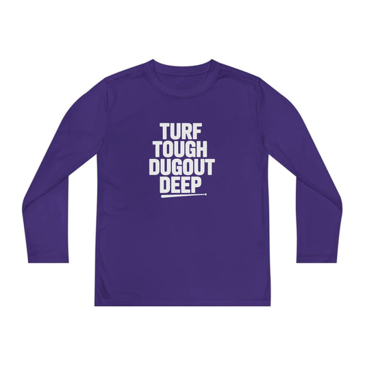 Turf Tough, Dugout Deep Youth Long Sleeve Competitor Tee