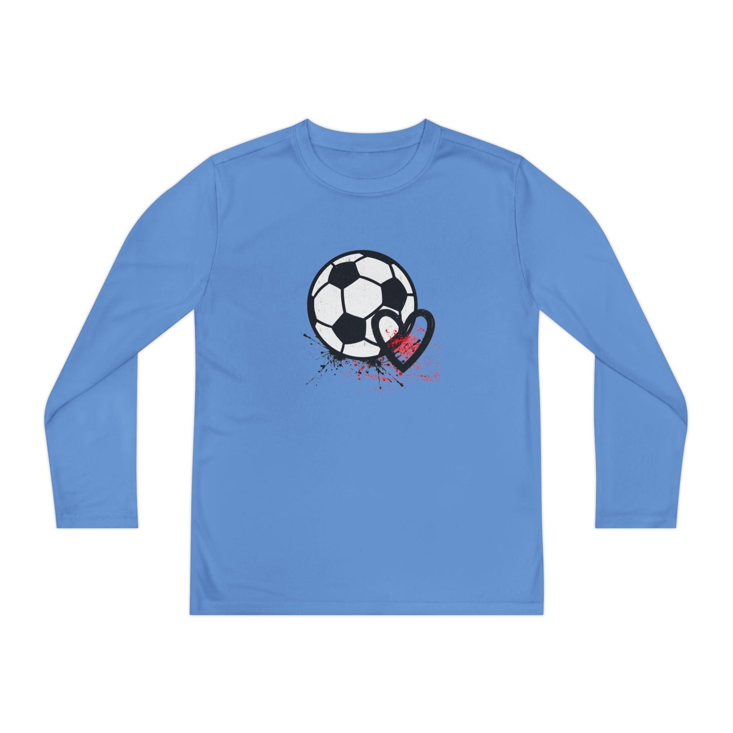 Soccer Is Her Heartbeat Youth Long Sleeve Competitor Tee