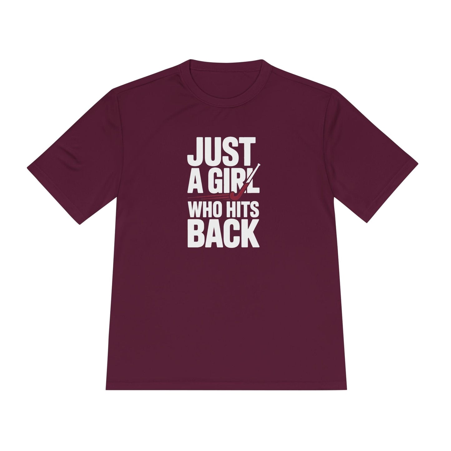 Just A Girl Who Hits Back Unisex Moisture Wicking Tee