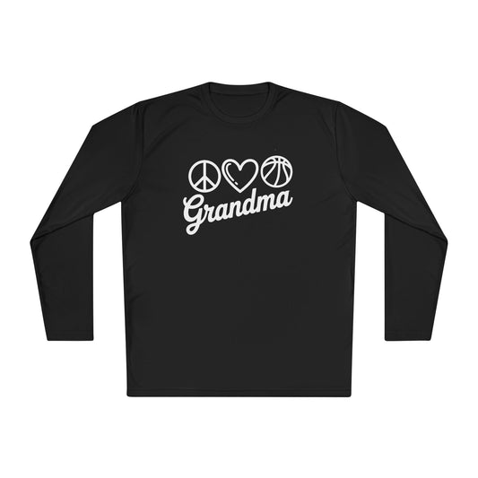 Peace Love Basketball Grandma Lightweight Long Sleeve Tee