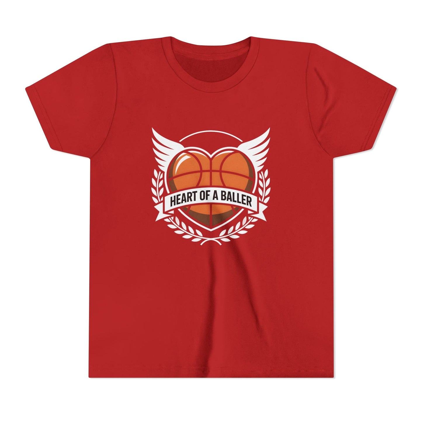 Heart Of A Baller-Basketball Youth Short Sleeve Tee