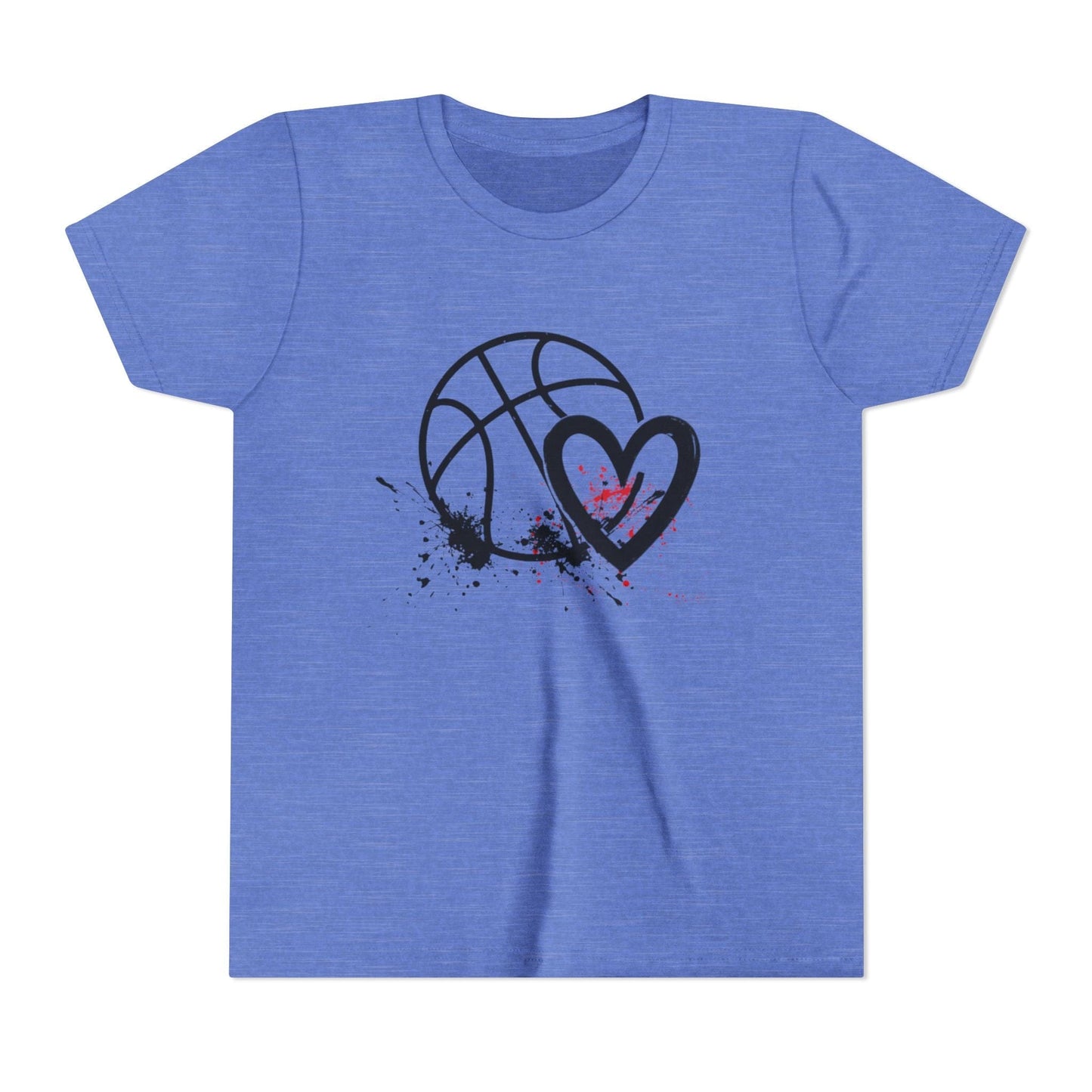 Basketball Is Her Heartbeat Youth Short Sleeve Tee