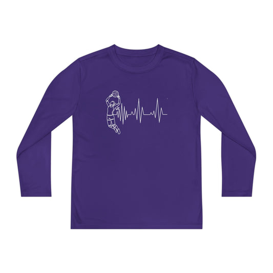 Volleyball Heartbeat Youth Long Sleeve Competitor Tee