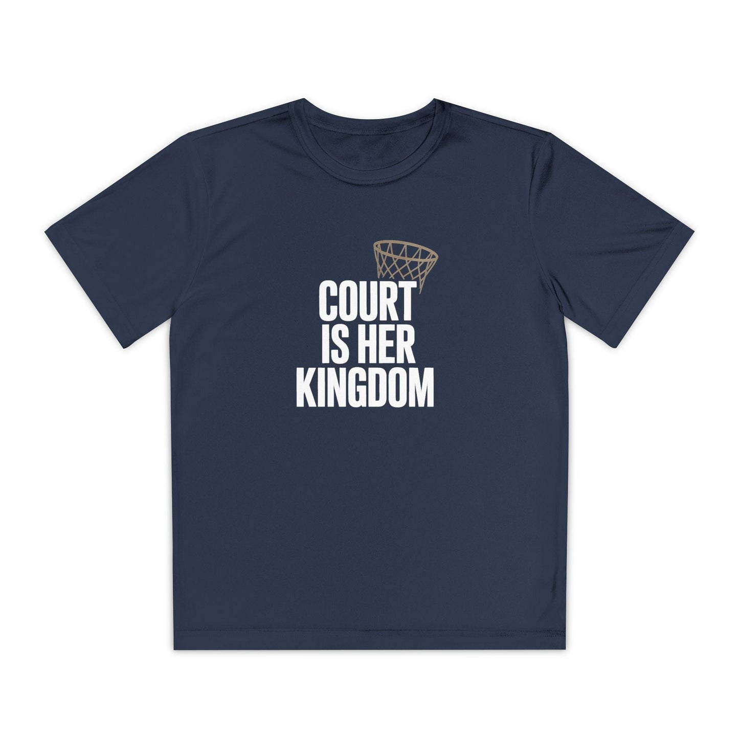 Court Is Her Kingdom Youth Moisture Wicking Tee
