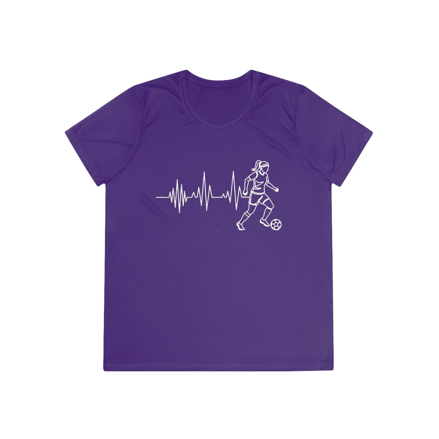 Soccer Heartbeat Ladies Moisture Wicking Tee