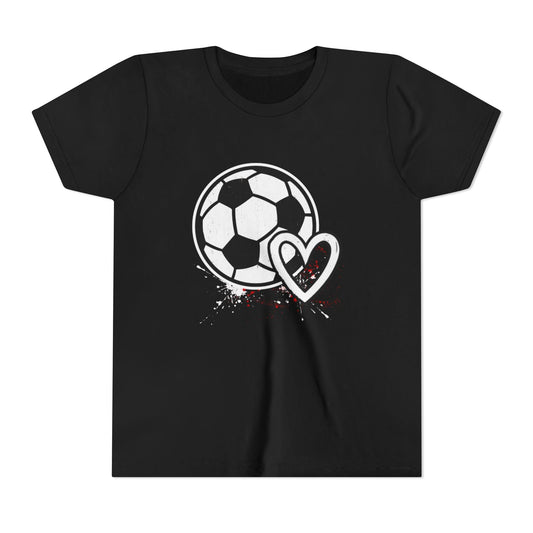 Soccer Is Her Heartbeat Youth Short Sleeve Tee