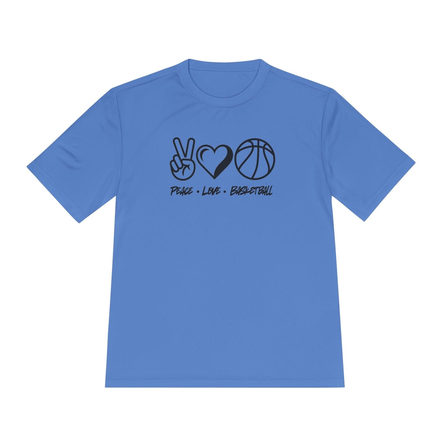 Peace • Love • Basketball Unisex Moisture Wicking Tee