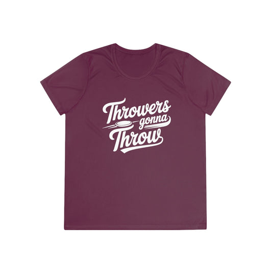 Throwers Gonna Throw Ladies Moisture Wicking Tee