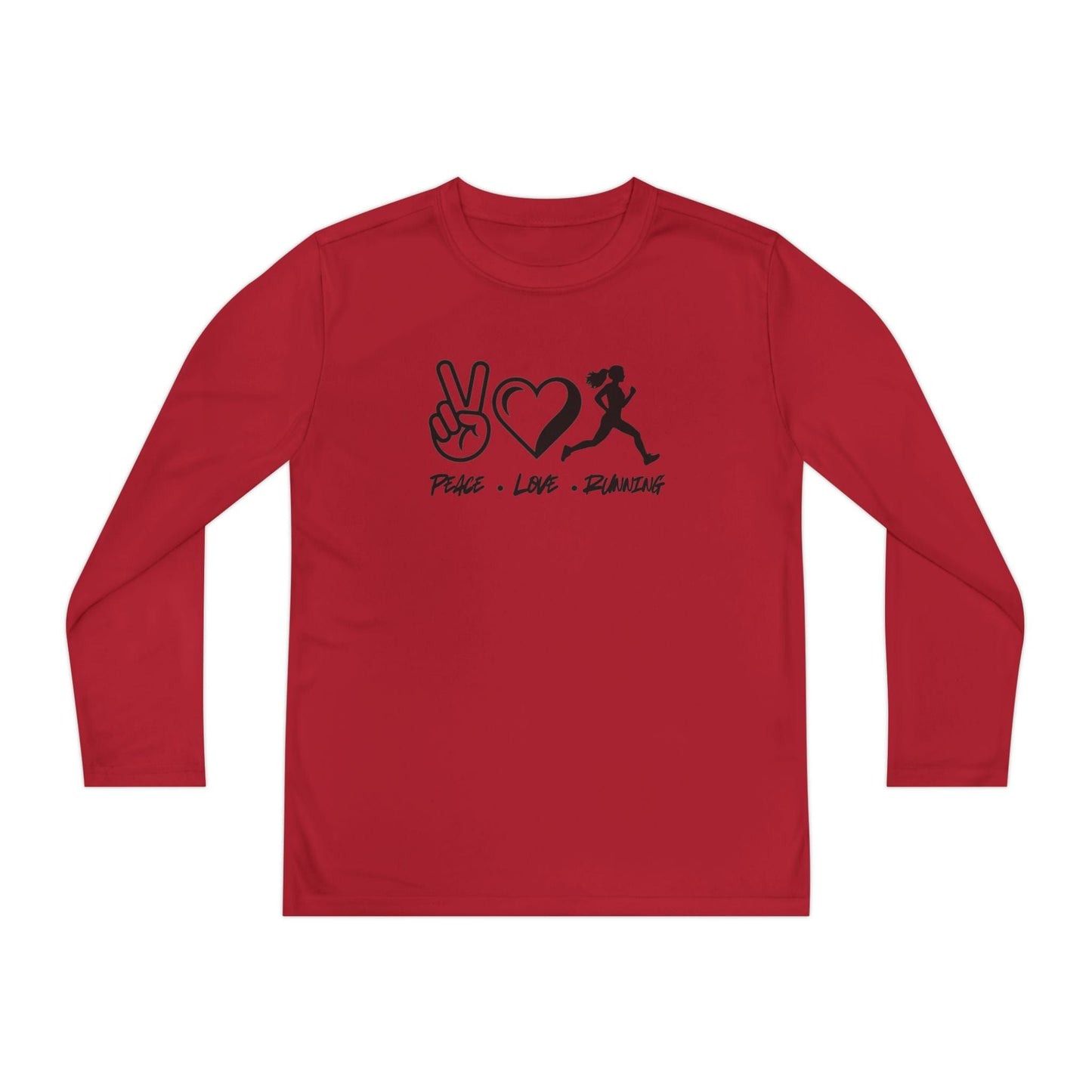 Peace • Love • Running Youth Long Sleeve Competitor Tee