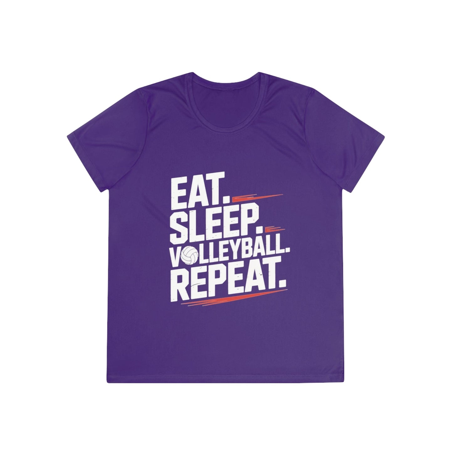 Eat.Sleep.Volleyball.Repeat Ladies Moisture Wicking Tee