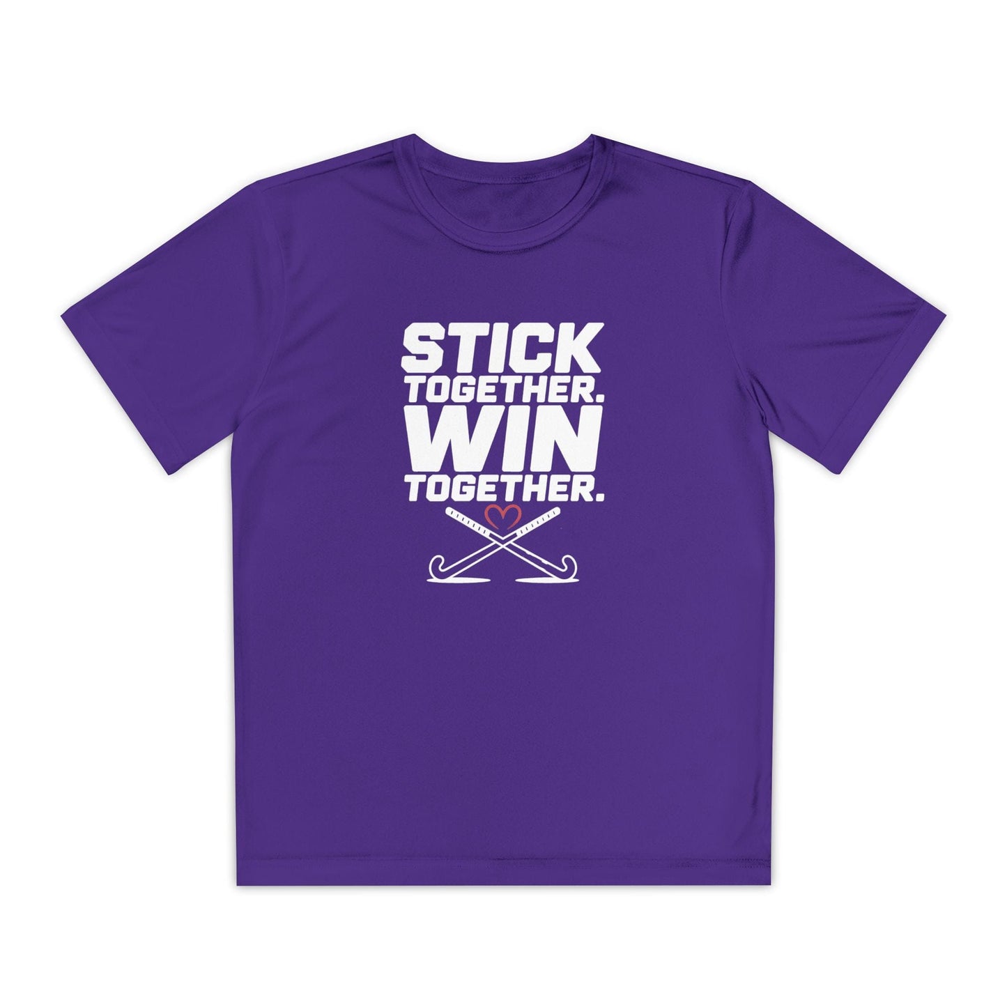 Stick Together. Win Together  Youth Moisture Wicking Tee