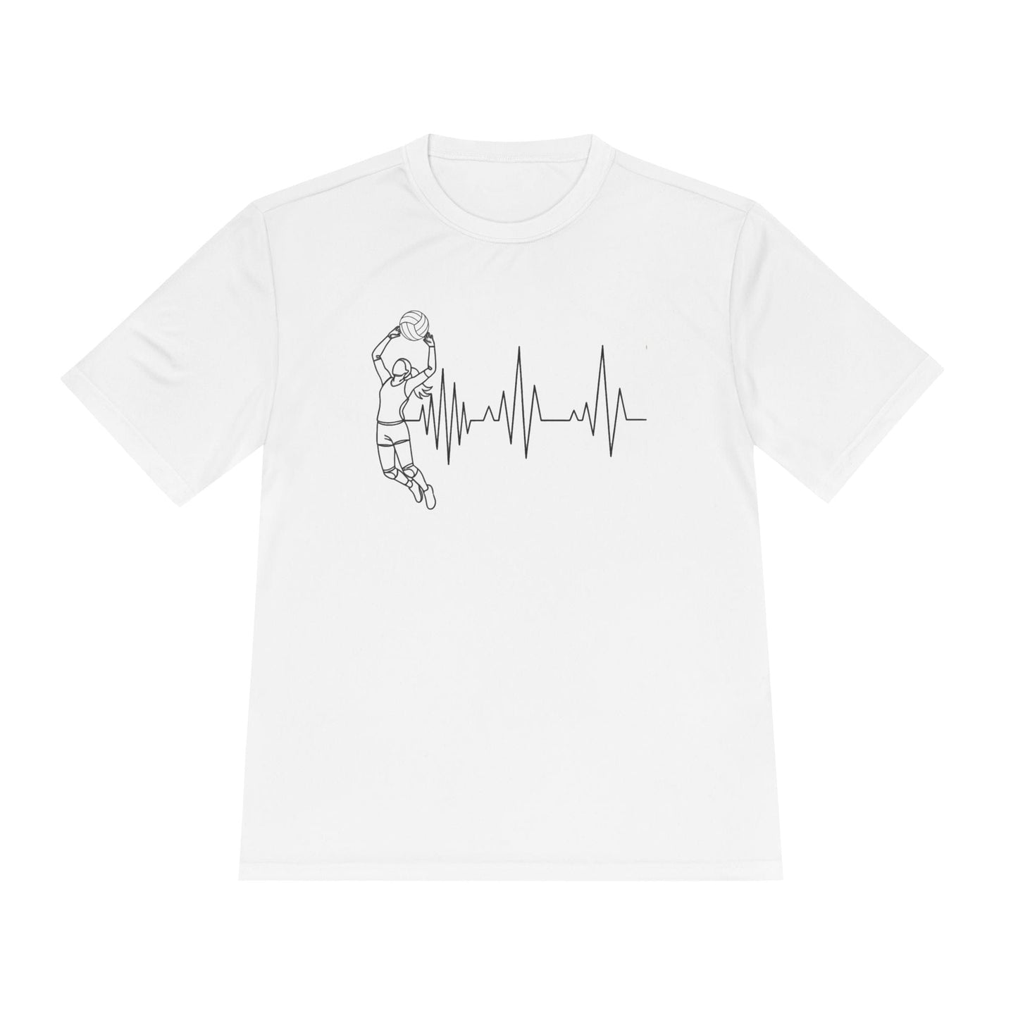 Volleyball Heartbeat Unisex Moisture Wicking Tee