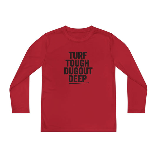 Turf Tough, Dugout Deep Youth Long Sleeve Competitor Tee