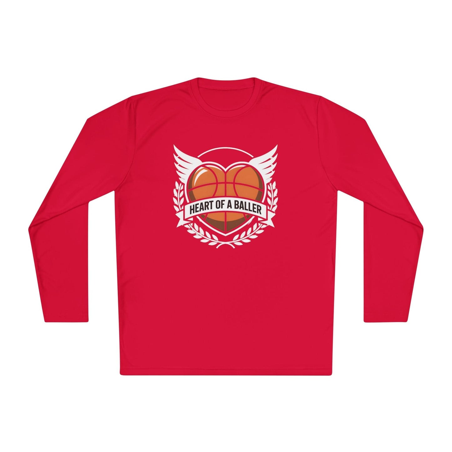 Heart Of A Baller-Basketball  Unisex Lightweight Long Sleeve Tee