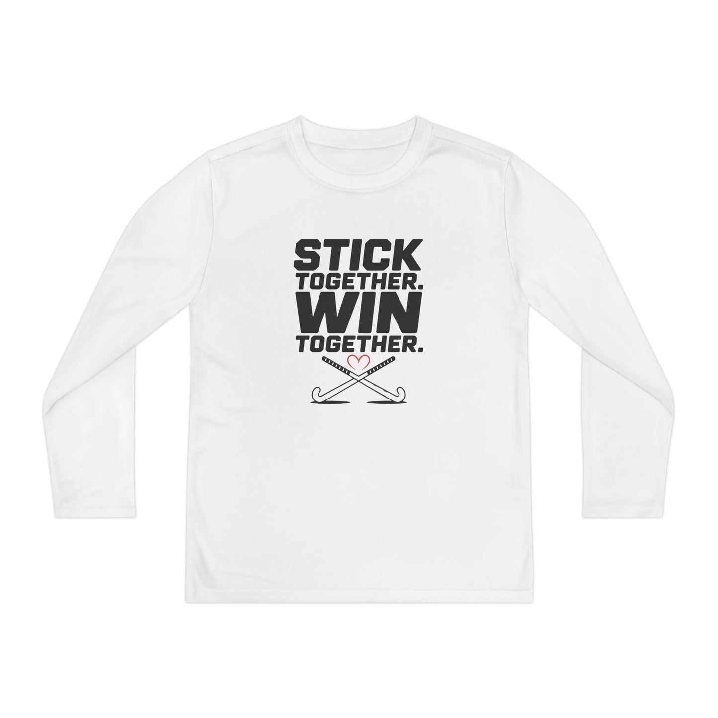 Stick Together. Win Together  Youth Long Sleeve Competitor Tee