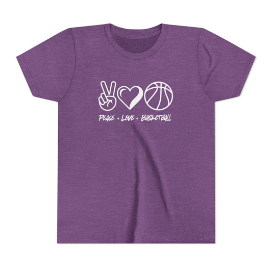 Peace • Love • Basketball Youth Short Sleeve Tee
