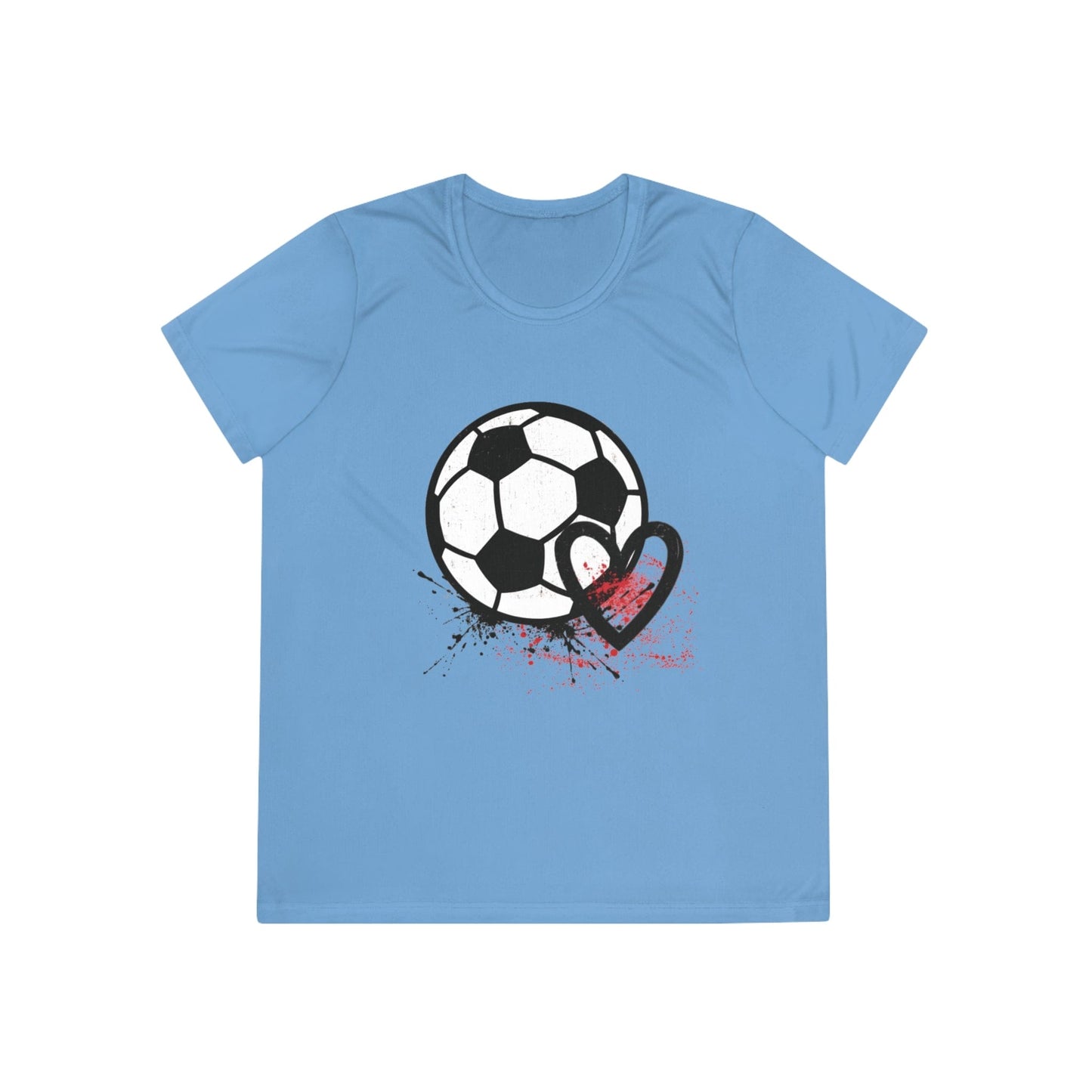 Soccer Is Her Heartbeat Ladies Moisture Wicking Tee