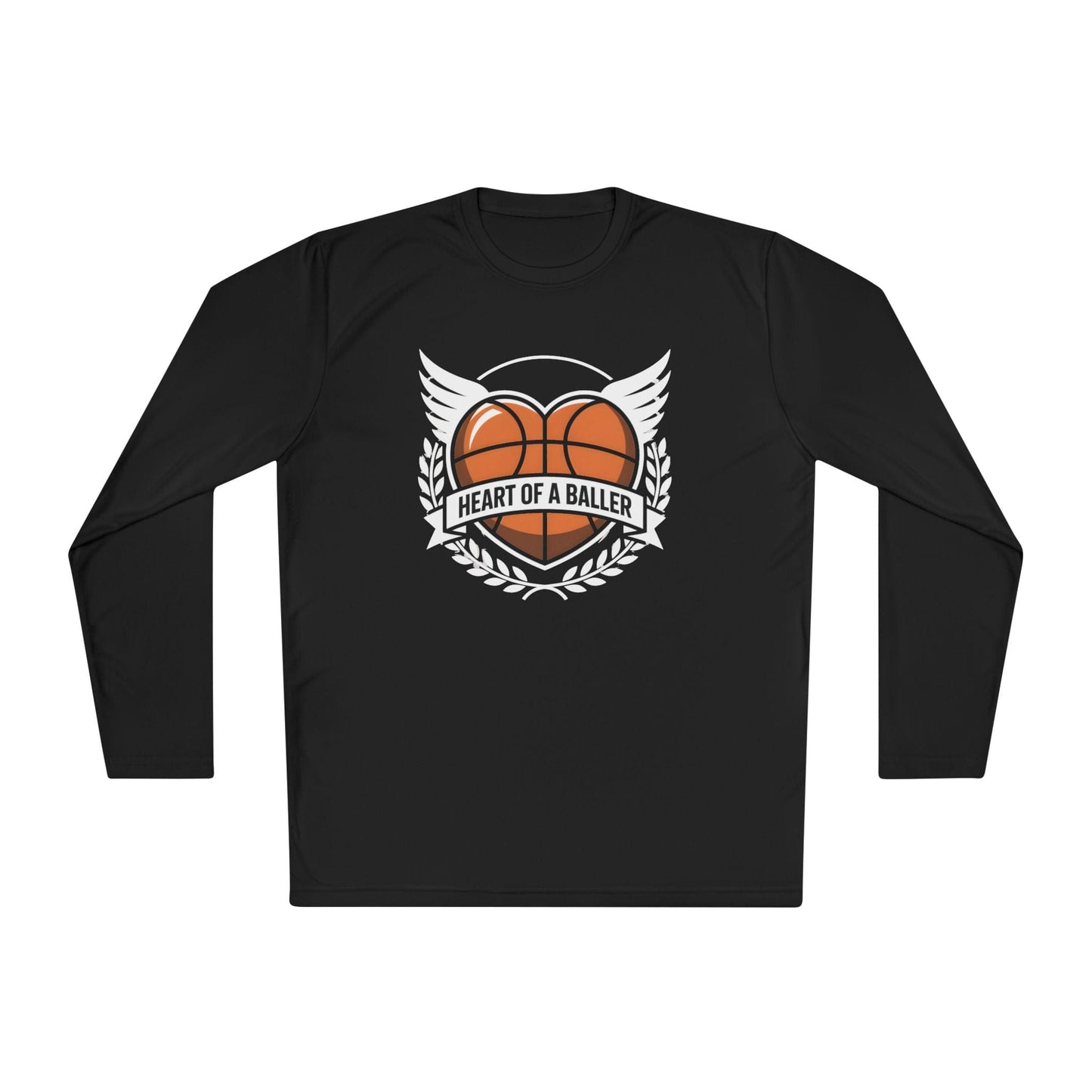 Heart Of A Baller-Basketball  Unisex Lightweight Long Sleeve Tee