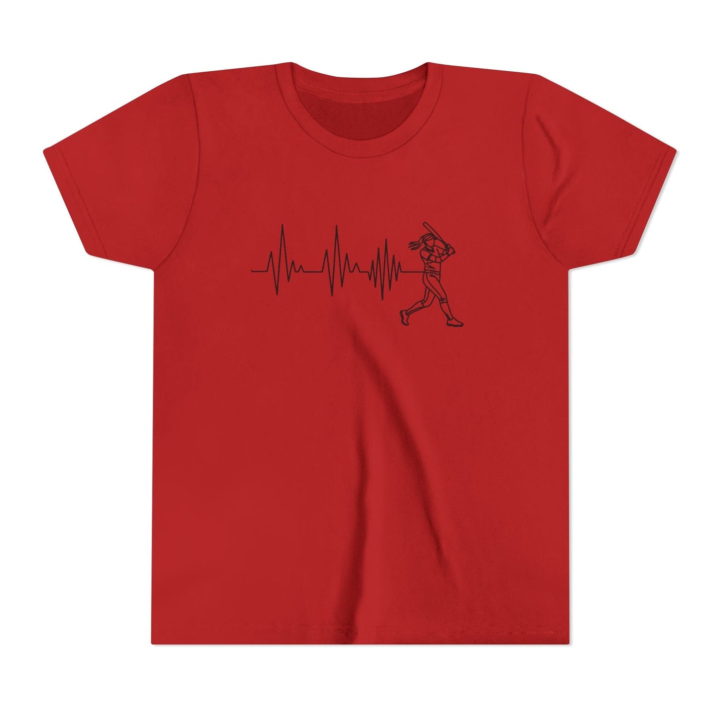 Softball Heartbeat Youth Short Sleeve Tee