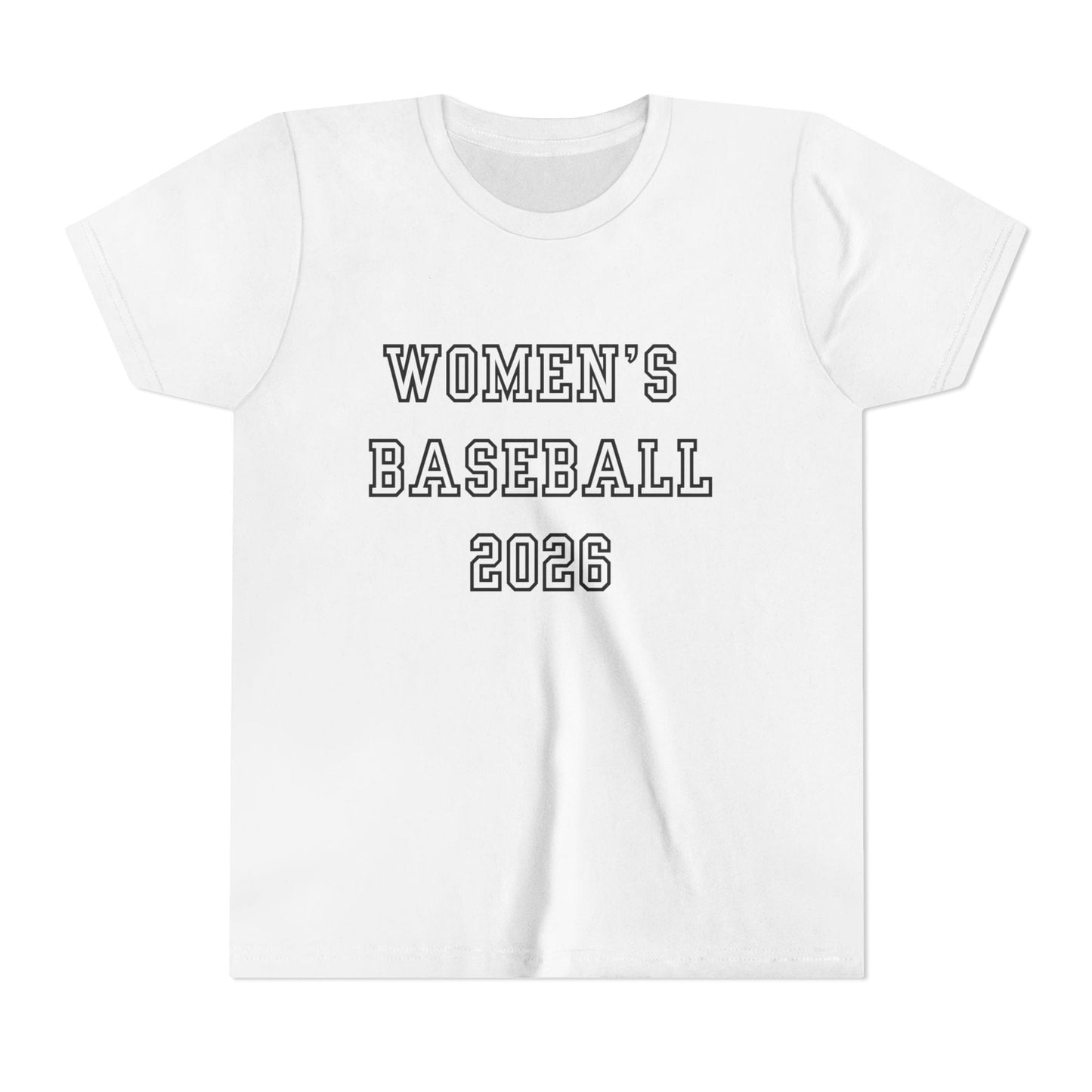 Women's Baseball 2026 Youth Short Sleeve Tee