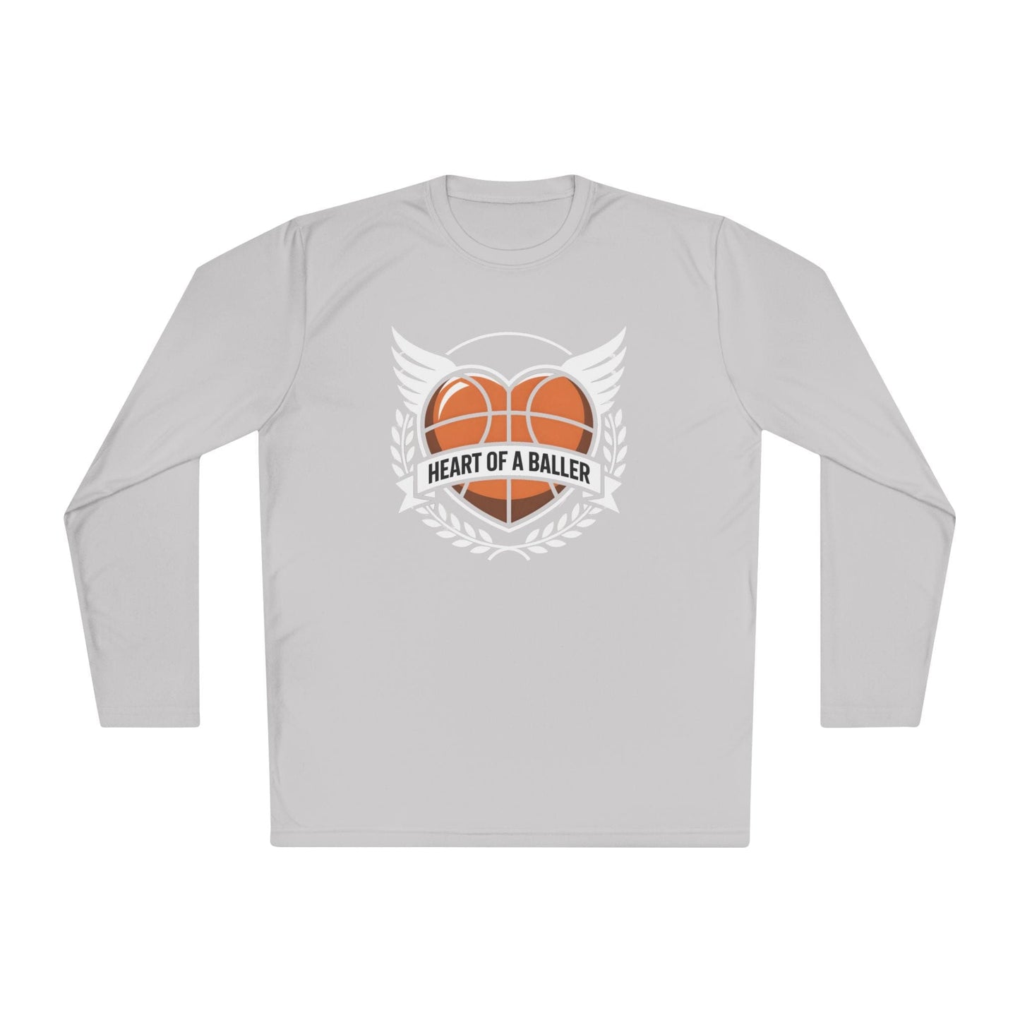 Heart Of A Baller-Basketball  Unisex Lightweight Long Sleeve Tee
