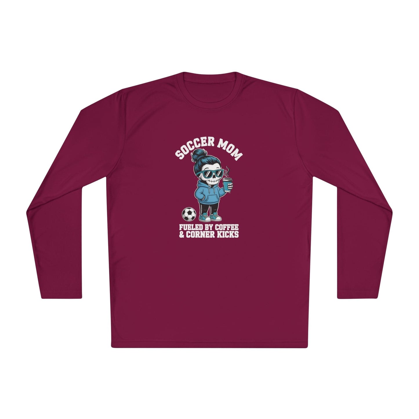 Coffee And Corner Kicks Mom Lightweight Long Sleeve Tee