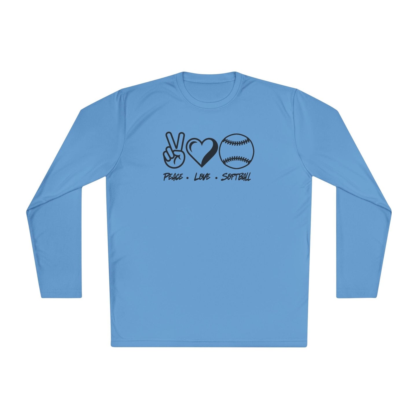Peace • Love • Softball Lightweight Long Sleeve Tee