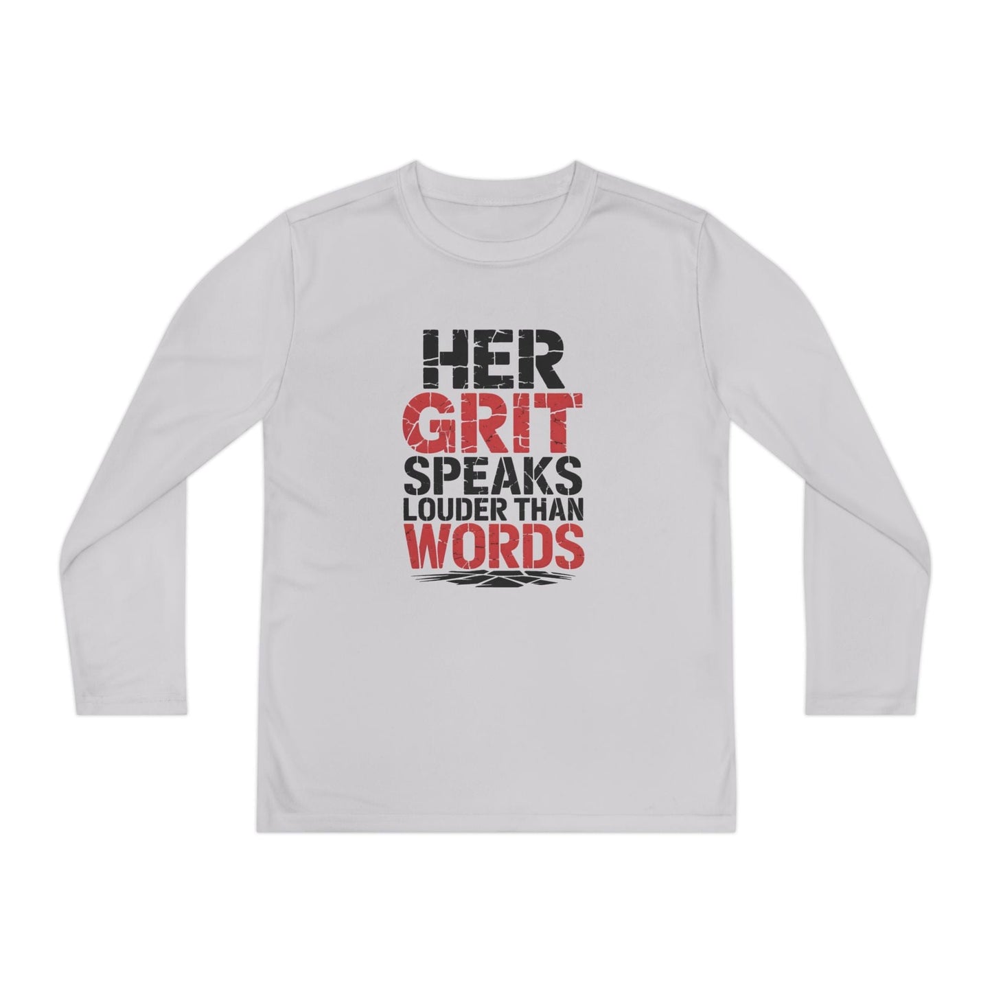 Grit Over Words Youth Long Sleeve Competitor Tee
