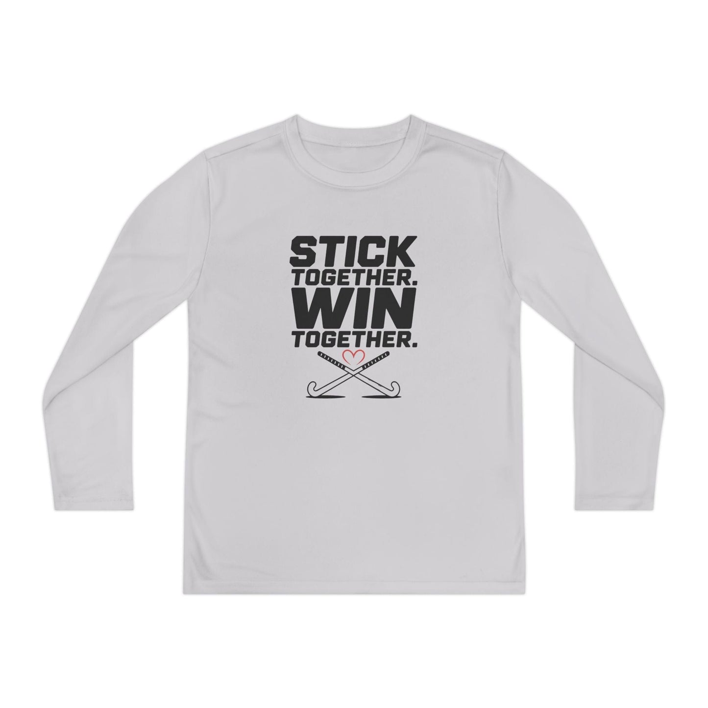 Stick Together. Win Together  Youth Long Sleeve Competitor Tee