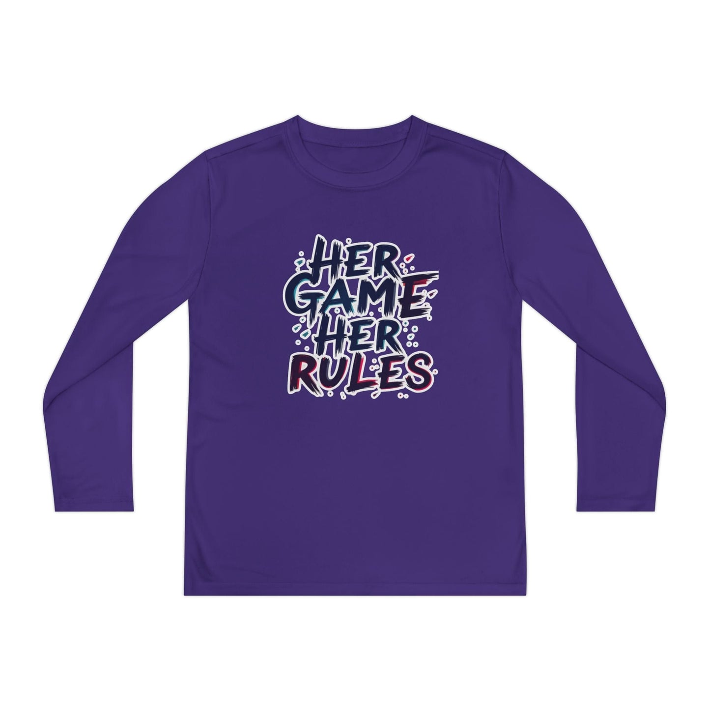Her Game, Her Rules Youth Long Sleeve Competitor Tee