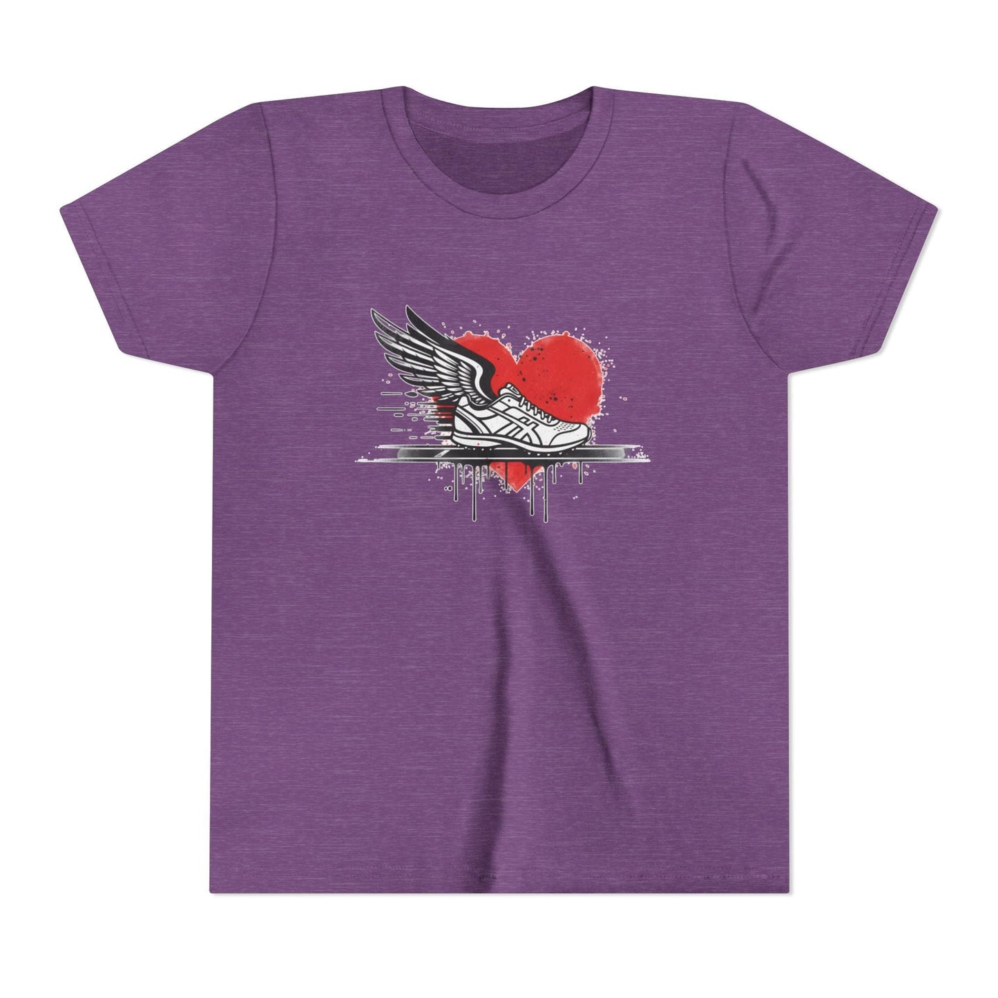 Running Is Her Heartbeat Youth Short Sleeve Tee