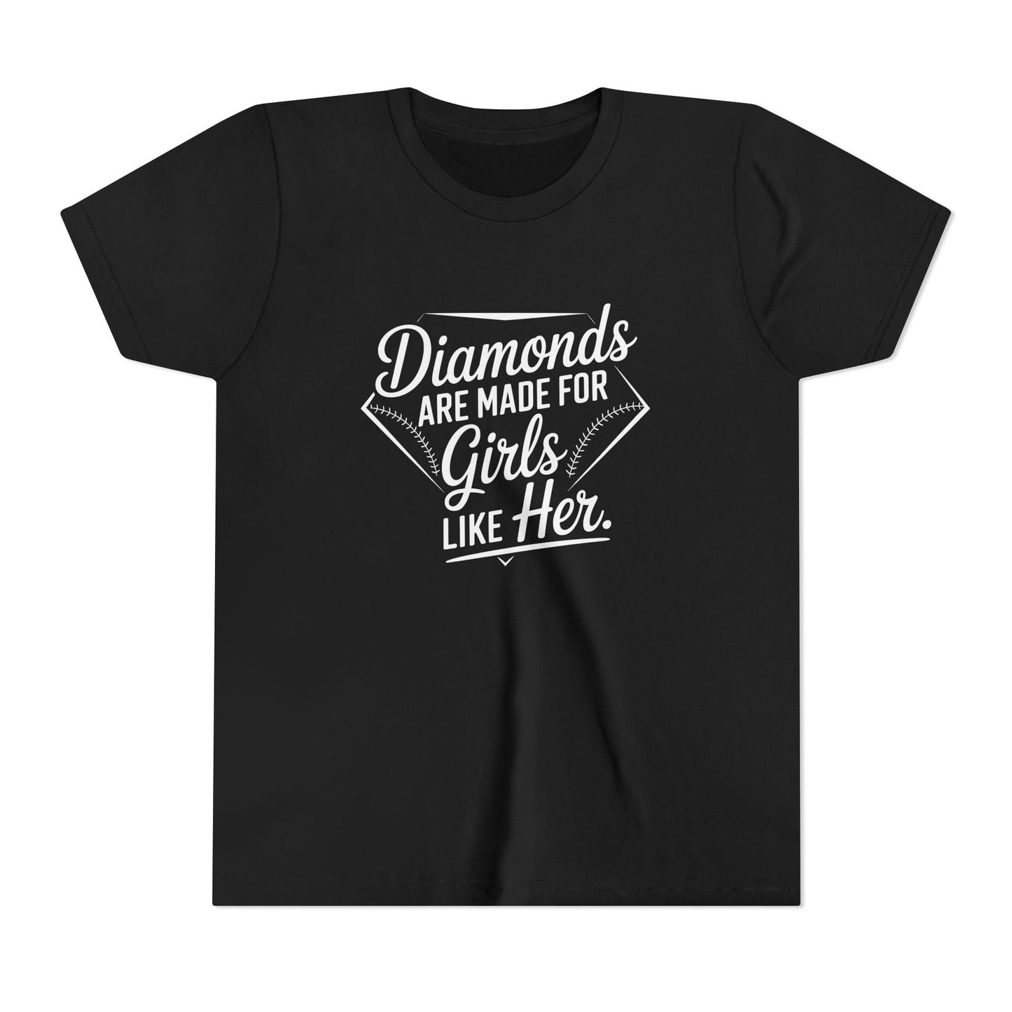 Diamonds Are Made for Girls Like Her Youth Short Sleeve Tee