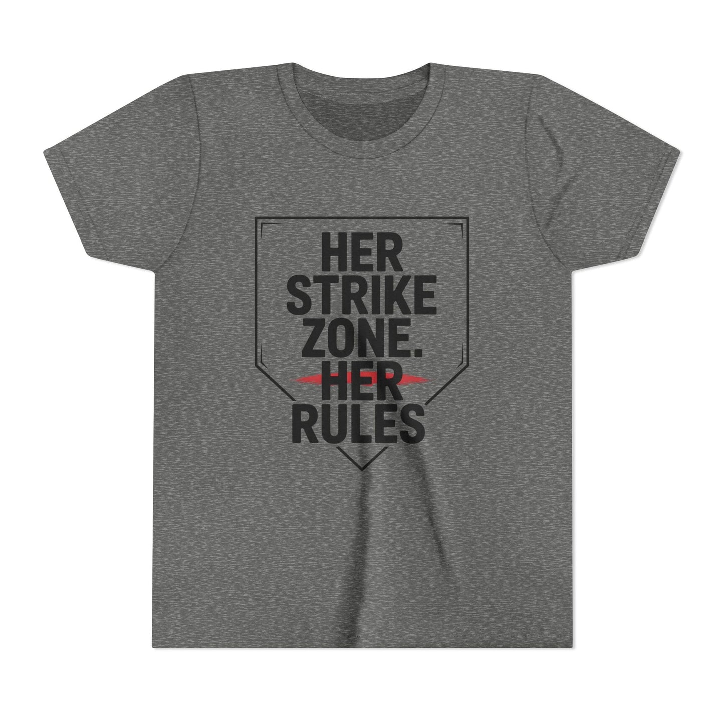 Her Strike Zone. Her Rules Youth Short Sleeve Tee