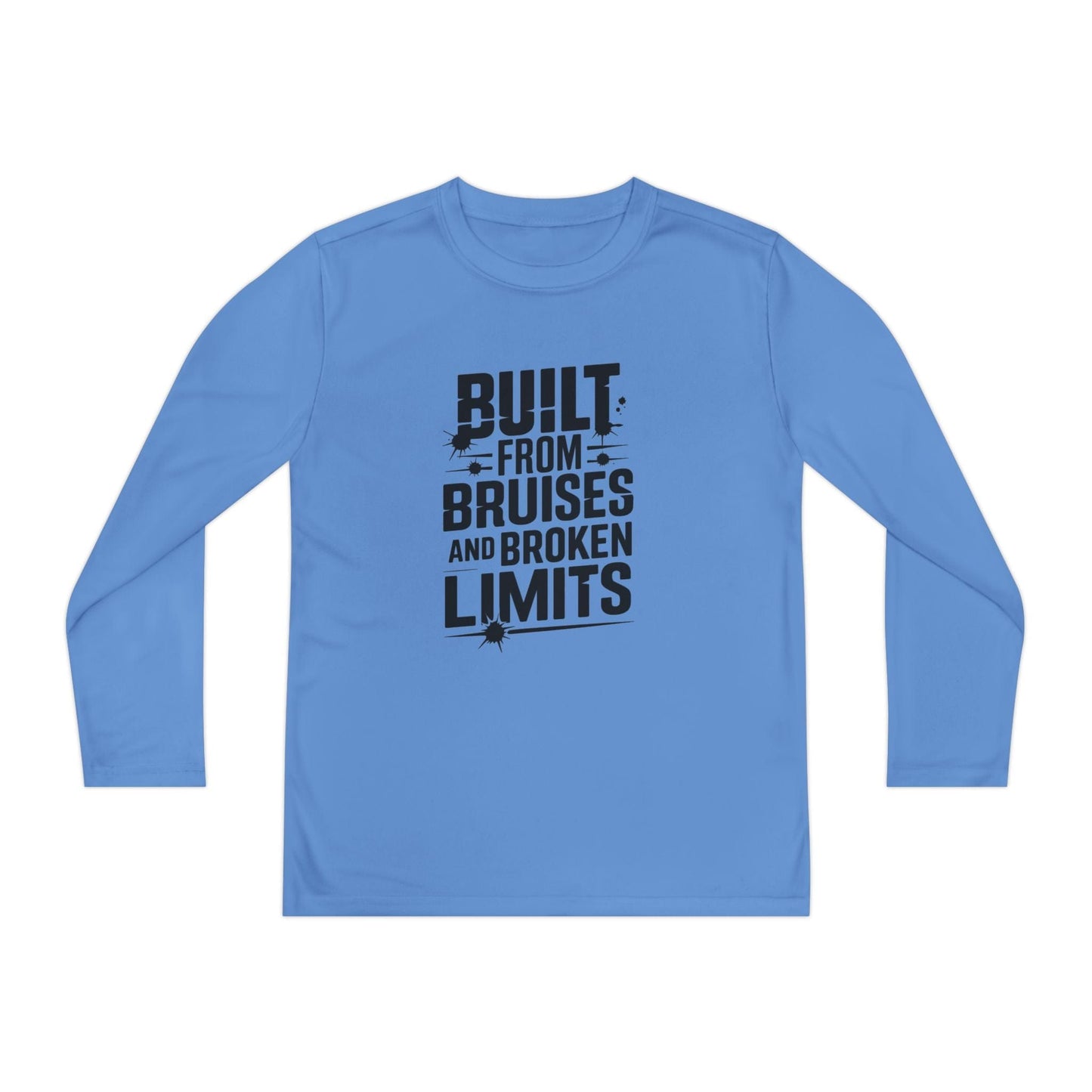 Built From Bruises And Broken Limits Youth Long Sleeve Competitor Tee