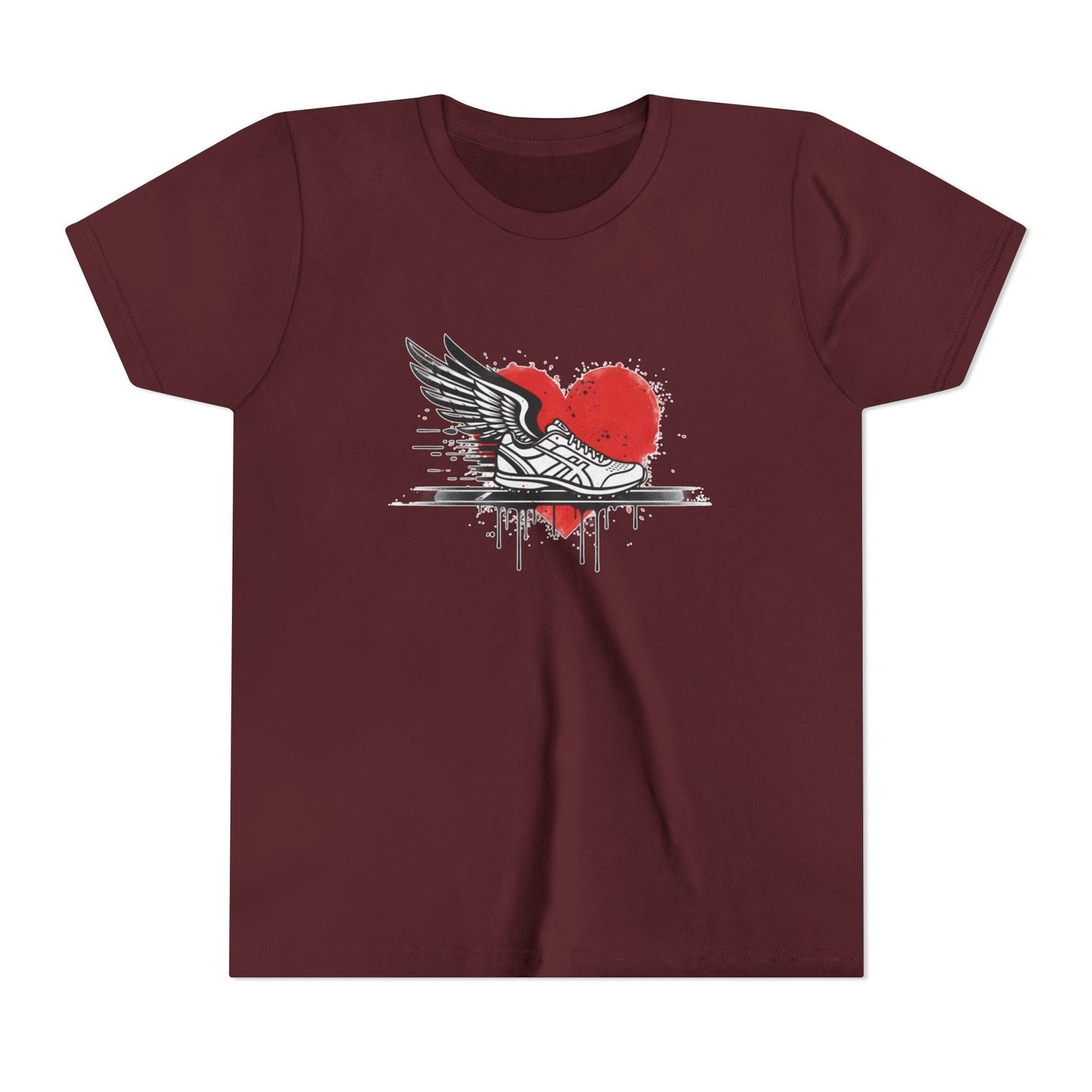 Running Is Her Heartbeat Youth Short Sleeve Tee