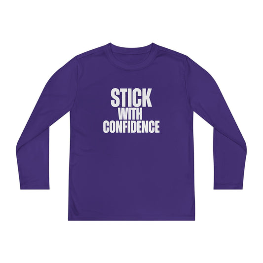 Stick With Confidence Youth Long Sleeve Competitor Tee