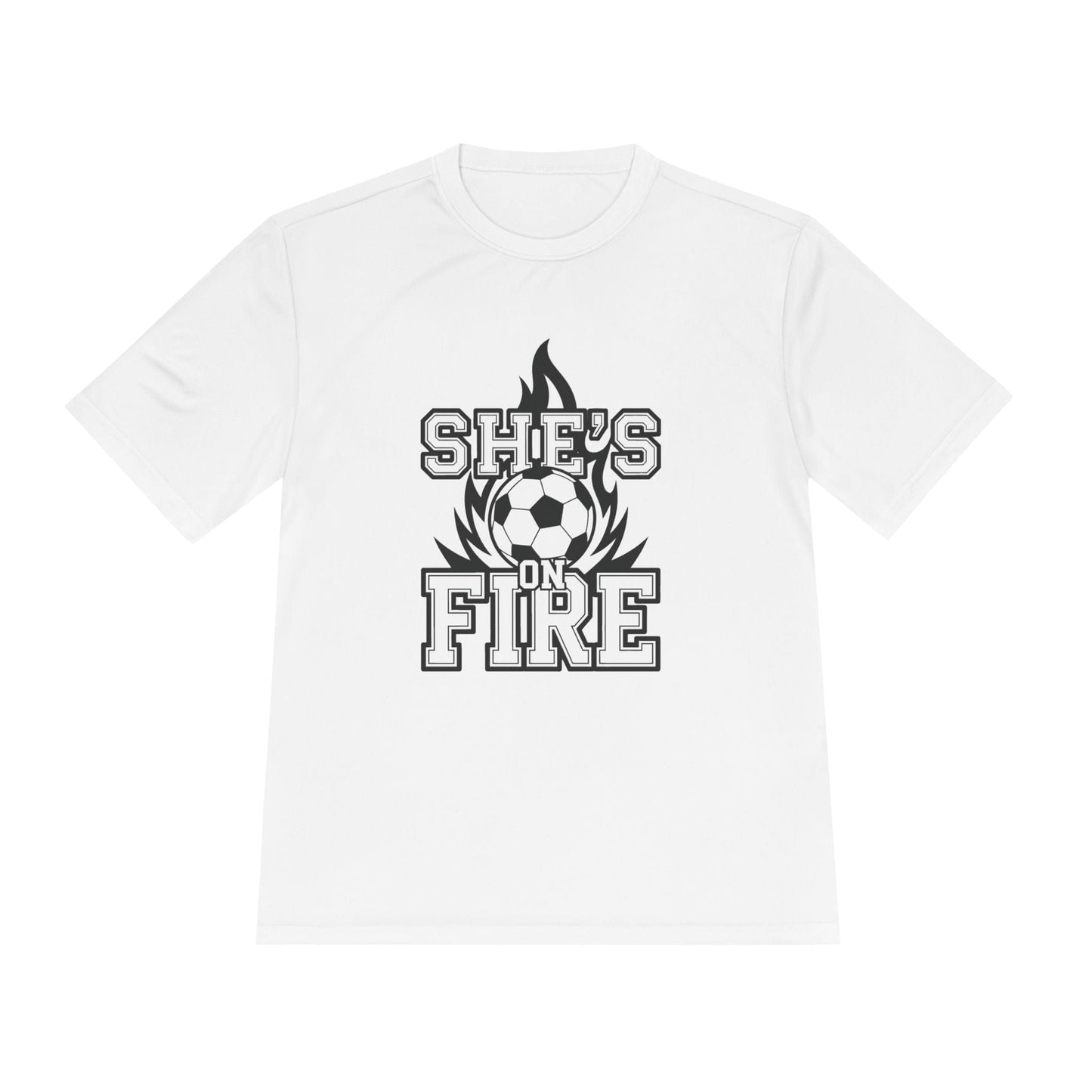 She's On Fire Soccer Unisex Moisture Wicking Tee