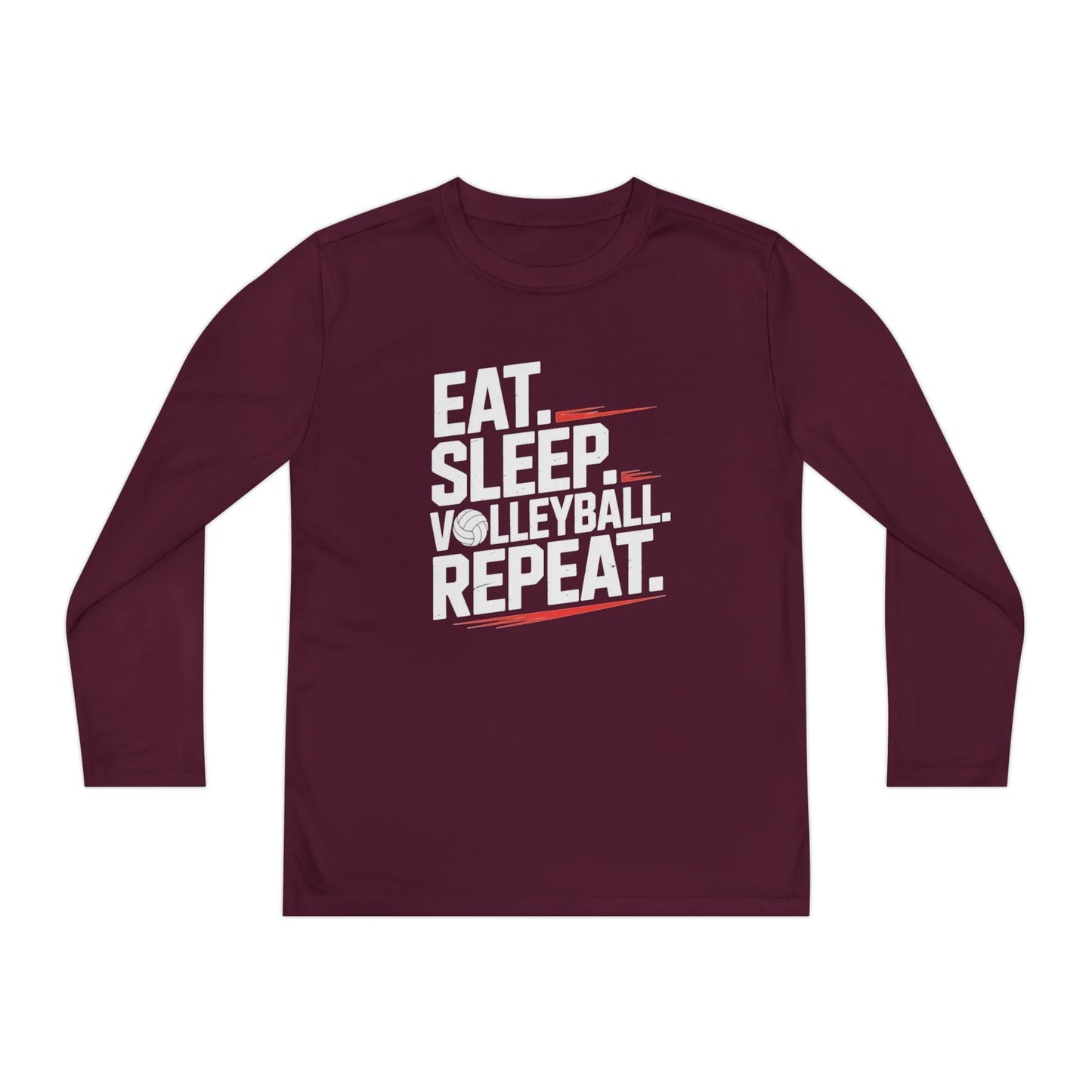 Eat.Sleep.Volleyball.Repeat Youth Long Sleeve Competitor Tee