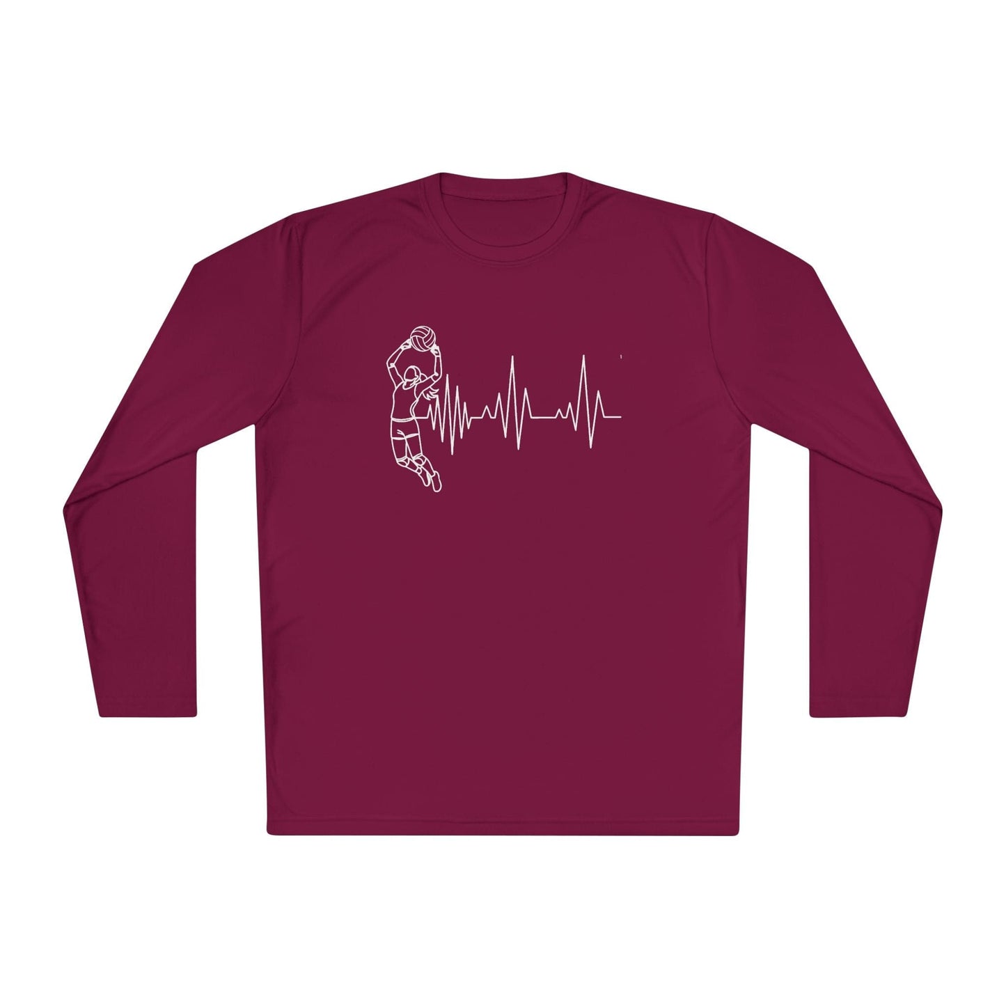 Volleyball Heartbeat  Lightweight Long Sleeve Tee