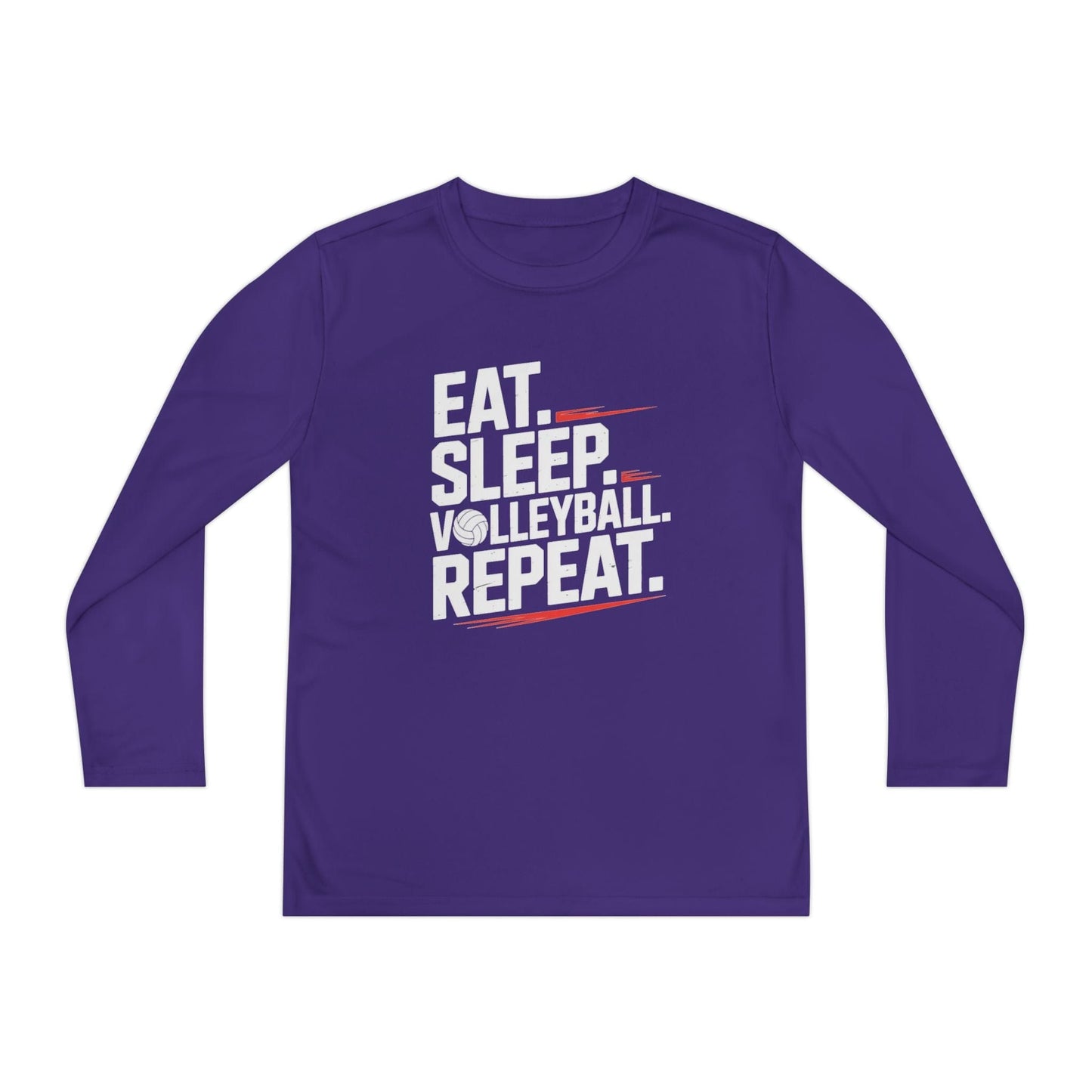 Eat.Sleep.Volleyball.Repeat Youth Long Sleeve Competitor Tee