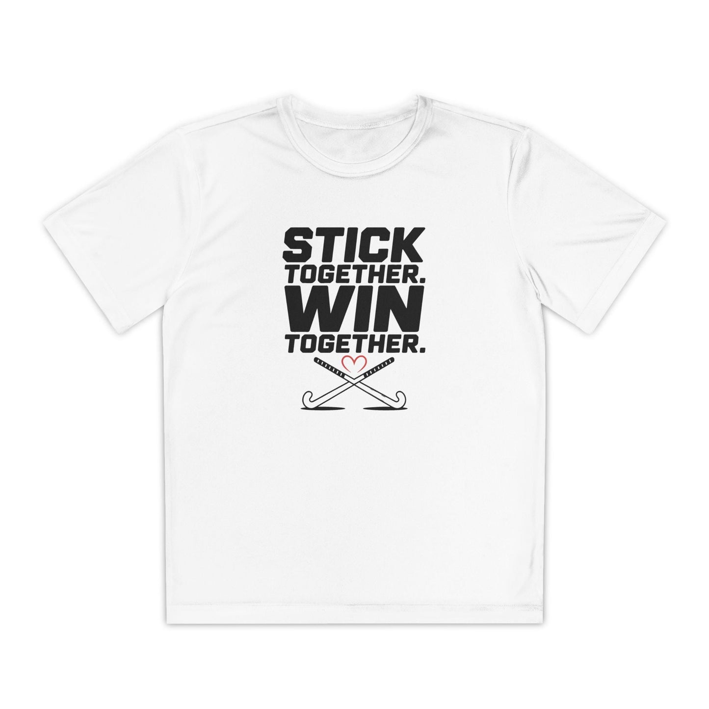 Stick Together. Win Together  Youth Moisture Wicking Tee