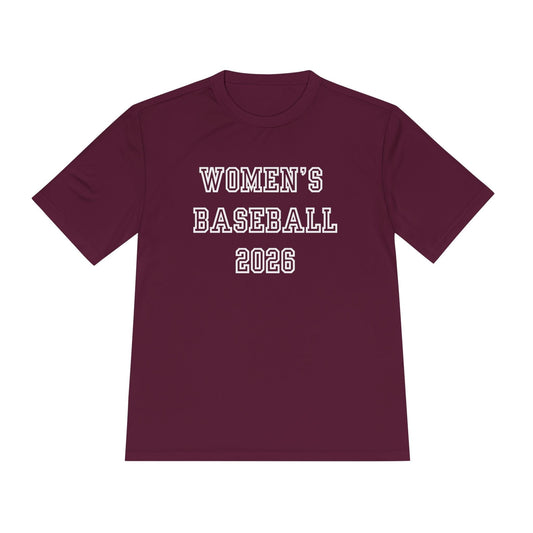 Women's Baseball 2026 Unisex Moisture Wicking Tee